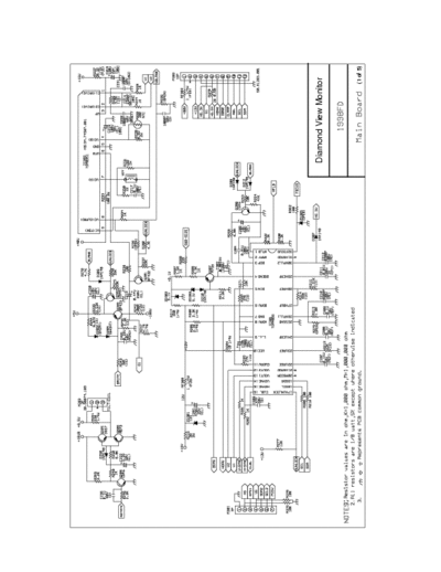 Mitsubishi 1998FD Monitor MITSUBISHI Diamond View 1998FD - Schematics